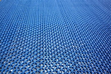 Thảm chùi chân nhựa lưới màu xanh da trời